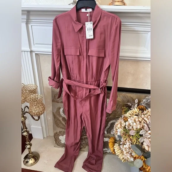 Mango Dusty Rose Zip-Up jumpsuit🩷 - Picture 3 of 10